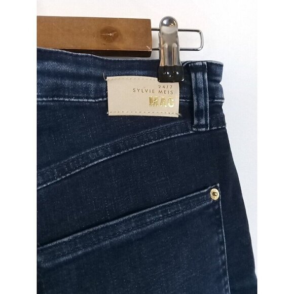 Mac Jeans Women's Sylvie Meis  24/7 Blue High Rise Straight Tapered FLAW - Picture 8 of 13
